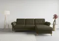 Ecksofa SIT & MORE "Göteborg", grün (khaki), B:268cm H:90cm T:176cm, Sofas, Ecksofa, Sitztiefenverstellung und Federkern, wahlweise mit Bettfunktion