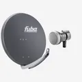 Fuba 85cm Satellitenschüssel anthrazit Set Single LNB 1 Teilnehmer (HDTV,4K/8K)