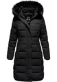 REPUBLIX Damen Gefütterte Dicke Winter Jacke Mantel Parka mit Kapuze RJ-8019 Schwarz S