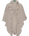 Luise Steiner Strickponcho Rüschen-Poncho
