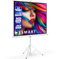 ESMART Economy EXS Stativ-Leinwand 235 cm Bild 220 x 220 cm (123") | Format 1:1 | Heimkino Beamer Projektionsleinwand Stativ Leinwand LCD LED