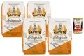 Italian Gourmet Weizenvollkornmehl – 4 x 1kg Vorteilspack Vollkorn-Weizenmehl für Brot, Brötchen, Pizza, Focaccia, Pfannkuchen & Backen (4kg Gesamt) + Italian Gourmet Polpa