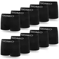 10er Pack Herren Boxershorts Unterwäsche Microfaser Schwarz 1214 BL XL/2XL