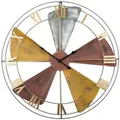 Beliani - Bunte Wanduhr Silber Mit Gold Ø 60 Cm Im Metallic Look Rund Klassisch