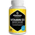 Vitamin D3 20.000 I.E. Depot hochdosiert Tabletten 180 St