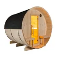 Harvia Kuusi 240 Canopy Fasssauna aus Fichte Gartensauna Ø 220 x 240 cm