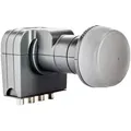 fuba DEK 407 Quattro-LNB Teilnehmer-Anzahl: 4 Feedaufnahme: 40 mm Grau