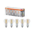 5er Pack OSRAM LED BASE E27 Filament Glühlampe klar 6,5W wie 60W neutralweiß