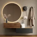 Planetmöbel Flur Möbel Garderobe Hängeschrank 2x 100 cm gold eiche - gold eiche / anthrazit, Wandgarderobe hängend oder stehend