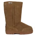 Reissner Lammfelle | Engel Boots AGI | Hohe warme Winterstiefel | Wildleder | Innenfutter echtes Merino Lammfell | camel 43
