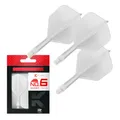 Target Darts K Flex Integrated Dart Flights and Shafts, Nr.6 Weiß (Short) | 3er Pack K-Flex - No6, Kflex All In One Moulded Dart Flight & Stem | Professionelles Dart Zubehör