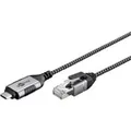 Ethernet-Adapterkabel USB-C 3.2 Gen2 > RJ-45, Slim schwarz/grau, 2 Meter