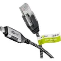 goobay USB-C 3.1/RJ45 Kabel 2,0 m silber, schwarz, 1 St.