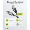 Ethernet-Kabel USB-CTM 3.1 auf RJ45, Slim, 2 m