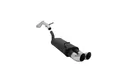 OMAC Auspuff-Flexrohr Novus Sportauspuff für Audi A3 Seat Leon VW Golf 4 New Beetle 2x76mm, (1-tlg), Leicht austauschbar - Doppelter Ausgang