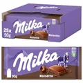 Milka Noisette – Schweizer Milchschokolade mit Alpenmilch, gefüllt mit Haselnusscreme, 90g