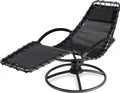 CASARIA® Sonnenliege Liegestuhl Wetterfest Sauna Relaxliege mit Armlehne Kissen Ergonomisch 120kg Belastbar Wohnzimmer Liege Garten Balkon Sessel Grau