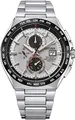 Citizen Radio Controlled Eco Drive Herren Armbanduhr aus Titan in der Farbe Silber-Schwarz 45mm, Wasserdichtigkeit: 10 Bar, AT8234-85A