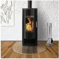 Raik Bodenschutzplatte raik Kamin Glasplatte Zunge 2 mit Facette 100 cm x 120 cm