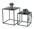 Couchtisch Schwarz Metall Beistelltisch Wohnzimmer Tisch Beistelltisch Modern
