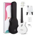 Konzert Ukulele Nova U 23 Zoll Kohlefaser Anfänger Ukulelen Set mit Tasche Sa...