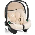 Lionelo Babyschale Astrid i-Size, Beige, Textil, 64x57x44 cm, ECE R 129 i-Size, abnehmbarer und waschbarer Bezug, höhenverstellbare Kopfstütze, Sonnendach, Isofix-Befestigung, 3-Punkt-Gurt, Baby on Tour, Babyschalen, Babyschalen