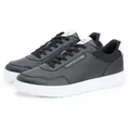 Tommy Hilfiger BASKET CORE LITE LTH Sneaker Freizeitschuh, Halbschuh, Schnürschuh mit Logo an der Schuhzuge schwarz 43 EU