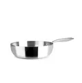 IBILI Honda-Pfanne, dreischichtig, natürlich, 24 cm, Edelstahl, induktionsgeeignet, ohne Antihaftbeschichtung