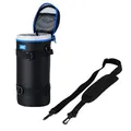 JJC Wasserabweisende Deluxe Objektivtasche mit Schultergurt für Canon RF 800mm F11 is STM, RF 100-500mm F4.5-7.1L is USM, AF-S NIKKOR 200-500mm F5.6E ED VR, Tamron 150-600mm, Innenmaße: 125 x 290mm