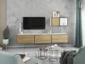 moebel-dich-auf Wohnwand VARIANTO 5, (5- teilig., 3x Schrank mit Klappe, 1x Regal offen, 1x Schrank mit Tür)