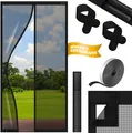 KESSER® Magnet Fliegengitter Tür Insektenschutz Magnetvorhang Türvorhang Schutzgitter mit kinderleichter Inkl. Klebemontage für Balkontür Terrassentür Kellertür Montage Ohne Bohren