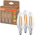 OSR 854338717 - LED-Lampe E14, 2,2 W, 470 lm, 2700 K, Filament, 3er-Pack