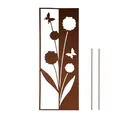 UNUS® Gartenschild Blumen Roststecker Gartendeko Gartenstecker