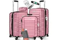 KESSER Kofferset, 4 Rollen, (3 tlg), 3tlg. Hartschalenkofferset Hartschalenkoffer Reisekoffer Set