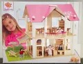 Eichhorn 100002513 - Villa, 27-teilig, inklusive Möbeln und 4 Puppen - 50x75x55
