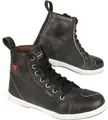 MODEKA Motorradschuhe LANE schwarz Sneaker Leder Verstärkungen Schlaufe Gr. 45
