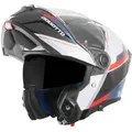 Bogotto FF404 Ezion Klapphelm, schwarz-weiss-rot-blau, Größe XS für Frauen