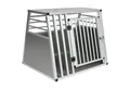 EUGAD Tiertransportbox, Hundetransportbox Alu Reisebox Autobox XL Silber