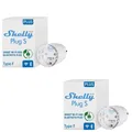 2X Shelly Smart WLAN Steckdose Plug Bluetooth Plug Wi-Fi Leistungsmessung