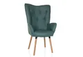 hjh LIVING Loungesessel HAVENIO I Relaxsessel Stoff 1 St., Bequemer Relaxsessel, Ohrensessel in Velouroptik, Holzbeine aus Buche