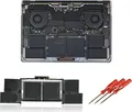TRADEBIT Akku Ersatz kompatibel für Apple Macbook Pro 15 2019 A1990 - Li-Ion - 7336 mAh - A1953