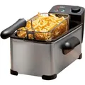 alpina Fritteuse 3 Liter - Einstellbare Temperatur - Fritteuse mit herausnehmbarem Korb - 2000 W - 323 x 205 x 189 mm - Silber - Silber