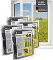EASYmaxx Fenster Moskitonetz mit Klettverschluss - 130x150cm - Schwarz - 4er-Set
