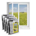 EASYmaxx Fliegengitter für Fenster mit Klettverschluss | Moskitonetz zuschneidbar bis 150x130cm | Einfache Montage des Insektenschutzes - ohne Bohren & Schrauben | Selbstklebendes Klettband [4 Stück]