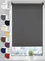 Verdunklungsrollo Seitenzugrollo, Sonello, verdunkelnd, einfach Montage ohne Bohren, Klemmfix, 25cm x 100cm Grau Verdunkelungsrollo, Rollos für Fenster, Sonnenschutz