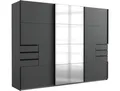 Schwebetürenschrank WIMEX Saigon , grau (graphit, schwarz), B:270cm H:208cm T:64cm, Holzwerkstoff, Schränke, Schwebetürenschrank, mit Spiegeltür, 3 Türen, 270cm breit, Topseller
