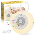 Easy@Home White Noise Machine: Tragbare Einschlafhilfe Babys mit weißem Rauschen | Nachtlicht | 26 Beruhigende Schlaflieder & Naturgeräusche | 3 Timer-Einstellungen | 7 Bunte Beleuchtung & USB