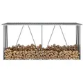 vidaXL Brennholzlager aus verzinktem Stahl 330x84x152 cm Grau
