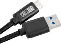 USB C Kabel auf USB 3.2 Typ A I 1,5 m Ladekabel Nylon Datenkabel für USB 3.0 Computer und Smartphones wie Huawei Mate 10 Pro, Samsung Galaxy S8, S8+, OnePlus 5T, HTC 10, MacBook Pro und mehr - Schwarz