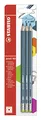 STABILO - Bleistift mit Radiergummi - pencil 160 in petrol - 3er Pack - Härtegrad HB